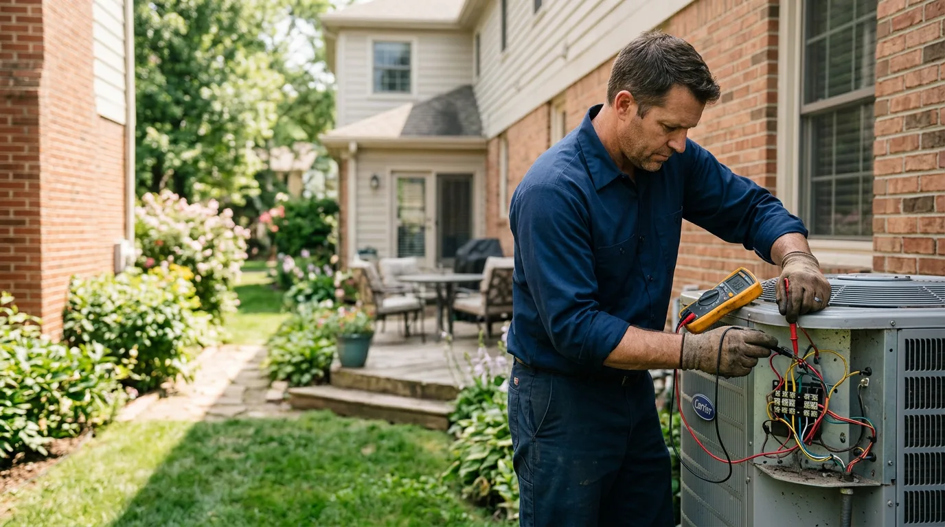 HVAC technician working near Greenville, VA